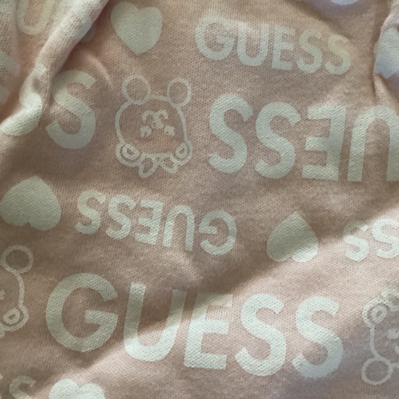 GUESS Baby Girls Allover Log Print Interlock Jersey Bodysuit Dress - Picture 4 of 7